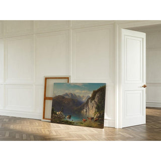 Le lac Alpsee près de Hohenschwangau - Carl Millner | Reproduction Tableau Décoration murale affiche copie