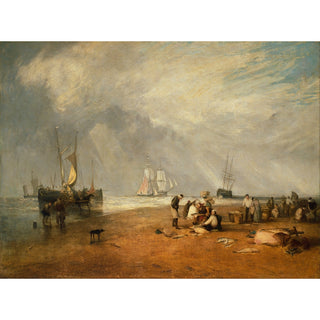 Reproduction Le marché aux poissons à la plage de Hastings - Joseph Mallord William Turner