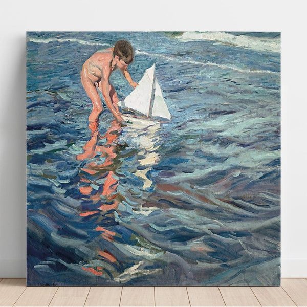 Le petit voilier - Joaquín Sorolla | Reproduction Tableau Décoration murale affiche copie