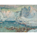 Reproductie van het schilderij De haven van Svolvær in het hoogseizoen van de visserij, studie van de Lofoten #2 - Anna Boberg