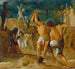 Het retabel van Frankfurt van de Verheerlijking van de Ware Kruis De Opgraving van het Kruis - Adam Elsheimer — weergave van het kunstwerk