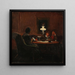 The style in the light of the oil lamp - Viggo Johansen — framed artwork on a wall