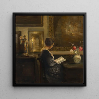 Lecture à la lumière des bougies - Carl Holsøe