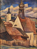 Uitzicht op de daken van Regen - Leo Gestel — weergave van het kunstwerk