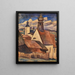 Uitzicht op de daken van Regen - Leo Gestel — ingelijst kunstwerk aan de muur