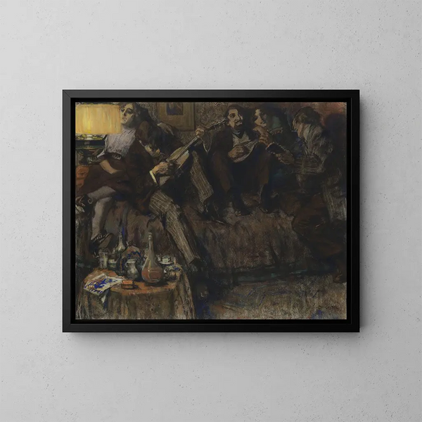 Bohemisch schilderij - Leo Gestel — ingelijst kunstwerk aan de muur
