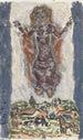 Vrouwelijk dansend figuur boven een landschap - Leo Gestel — weergave van het kunstwerk