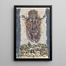 Vrouwelijk dansend figuur boven een landschap - Leo Gestel — ingelijst kunstwerk aan de muur