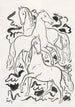 Drie paarden - Leo Gestel — ingelijst kunstwerk aan de muur