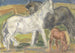 Drie paarden in een landschap - Leo Gestel — weergave van het kunstwerk
