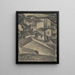 huizen van een Italiaans dorp - Leo Gestel — ingelijst kunstwerk aan de muur