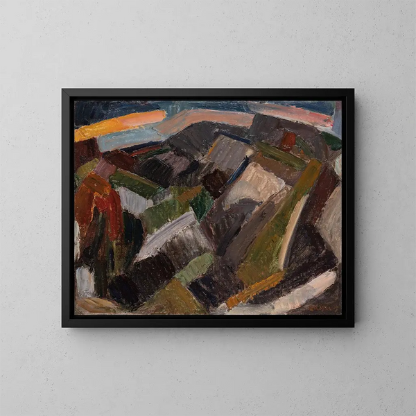 Landschap - Leo Gestel — ingelijst kunstwerk aan de muur