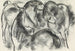 Schets van drie paarden - Leo Gestel — weergave van het kunstwerk