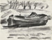 schetsbord met een schip en een man aan boord - Leo Gestel — weergave van het kunstwerk
