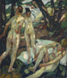 Les Baigneurs Hartmannsberg - Leo Putz — weergave van het kunstwerk