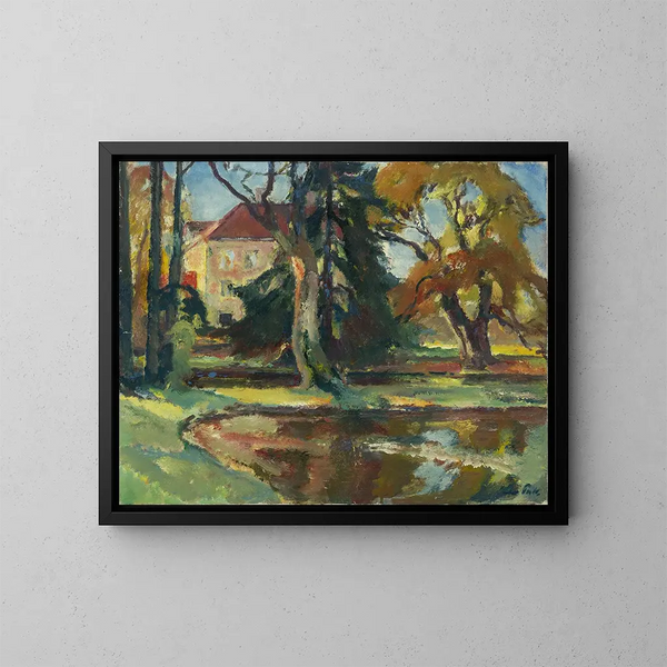 van het Parc du château de Fuberg à Gauting - Leo Putz — ingelijst kunstwerk aan de muur