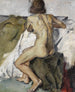 van een naakte vrouw zittend van achteren - Leo Putz — weergave van het kunstwerk