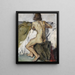 van een naakte vrouw zittend van achteren - Leo Putz — ingelijst kunstwerk aan de muur