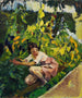 Toni in het bloemenbed - Leo Putz — weergave van het kunstwerk