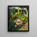 Toni in het bloemenbed - Leo Putz — ingelijst kunstwerk aan de muur