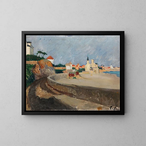 Stad aan de Spaanse kust - Leo von König — ingelijst kunstwerk aan de muur
