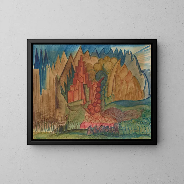 Zakopane in New York - Leon Chwistek — ingelijst kunstwerk aan de muur