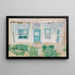 Huis in Taos - Léon Gaspard — ingelijst kunstwerk aan de muur