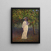 Dame in de tuin in de herfst - Léon Kamir - Kaufmann — ingelijst kunstwerk aan de muur