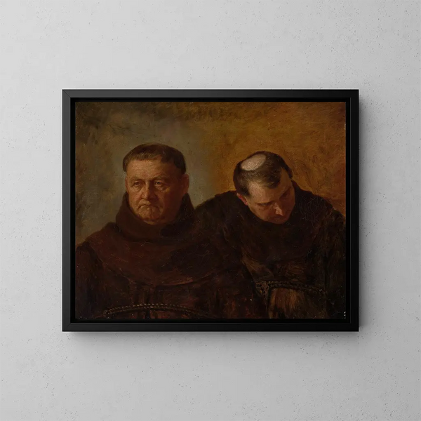 Moines - Léon Kaplinski — ingelijst kunstwerk aan de muur