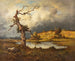Stormen nabij Fontainebleau - Léon Richet — weergave van het kunstwerk