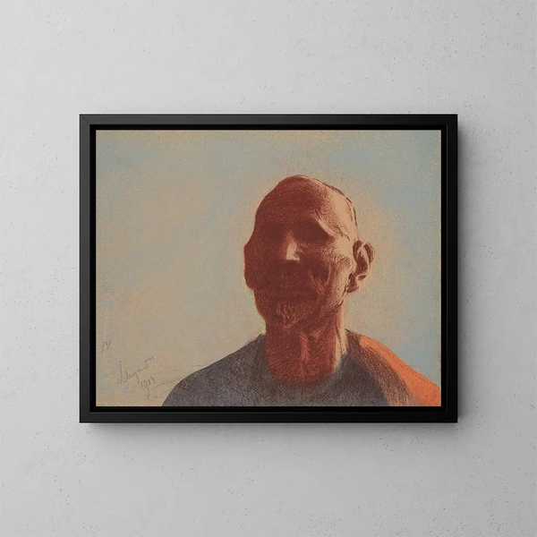 Zelfportret - Leon Wyczółkowski — ingelijst kunstwerk aan de muur