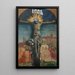 Christ on the cross - Leon Wyczółkowski — framed artwork on a wall