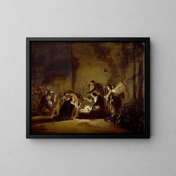 L'Adoration des Mages - Leonaert Bramer — ingelijst kunstwerk aan de muur