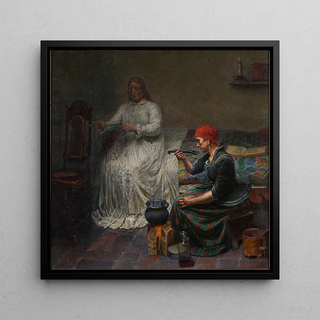 Leonora Christina à Blaataarn La femme cuisine de la bouillie - Kristian Zahrtmann