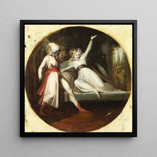 Léonore découvre le poignard d'Alonzo - Henry Fuseli