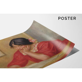 Léontine Lisant - Pierre-Auguste Renoir | Reproduction Tableau Décoration murale affiche copie