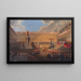 the inauguration of the monument to Emperor Franz I of Austria on June 19, 1846, at Franzensplatz in Vienna - Leopold Bucher — framed artwork on a wall