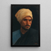 Een Arabier met een gele tulband en een blauwe burnous - Leopold Carl Müller — ingelijst kunstwerk aan de muur