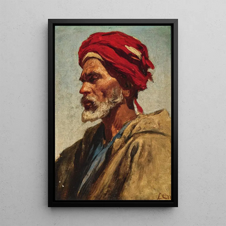 Leopold Carl Mller - An Arab with a red turban.webp