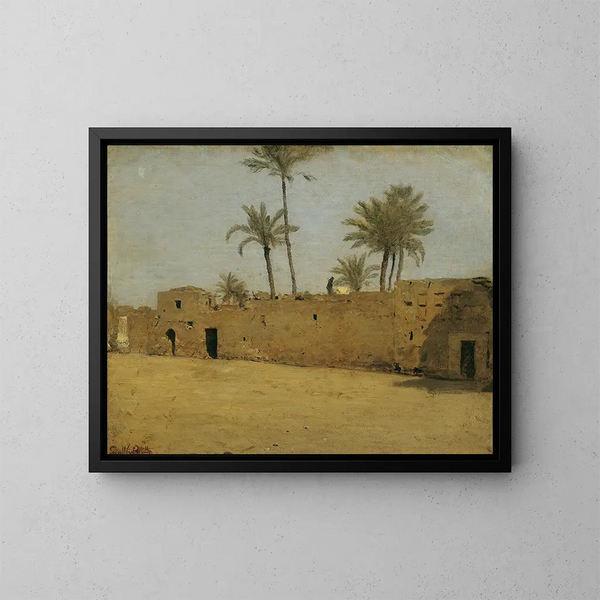 Het dorp Matarije - Leopold Carl Müller — ingelijst kunstwerk aan de muur