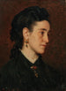 Portret van een jonge vrouw - Leopold Carl Müller — weergave van het kunstwerk