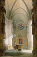 L'intérieur d'une chapelle baptismale - Leopold Ernst — weergave van het kunstwerk