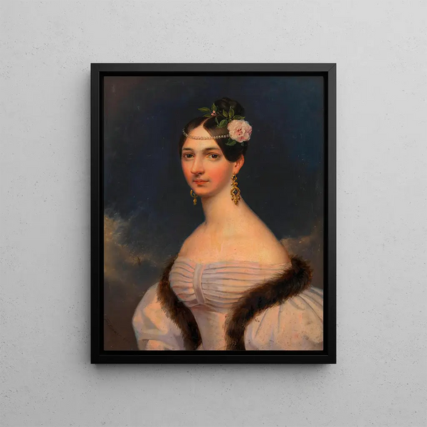 Leopold Fertbauer - Unbekannte Dame in lila Kleid.webp