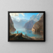 Een scène op het Königssee-meer met Sint-Bartholomeus - Leopold Heinrich Vöscher — ingelijst kunstwerk aan de muur
