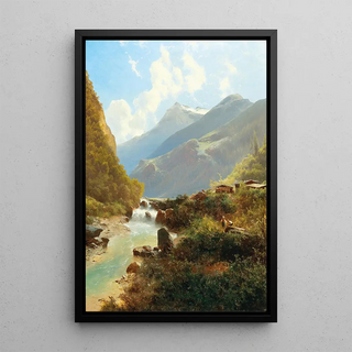 Leopold Heinrich Vscher - By the Mountain Torrent.webp