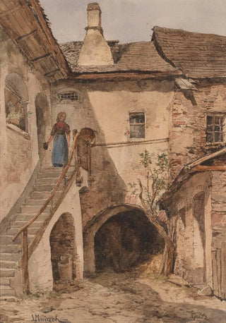 Leopold Munsch - Hof in Spitz an der Donau.webp