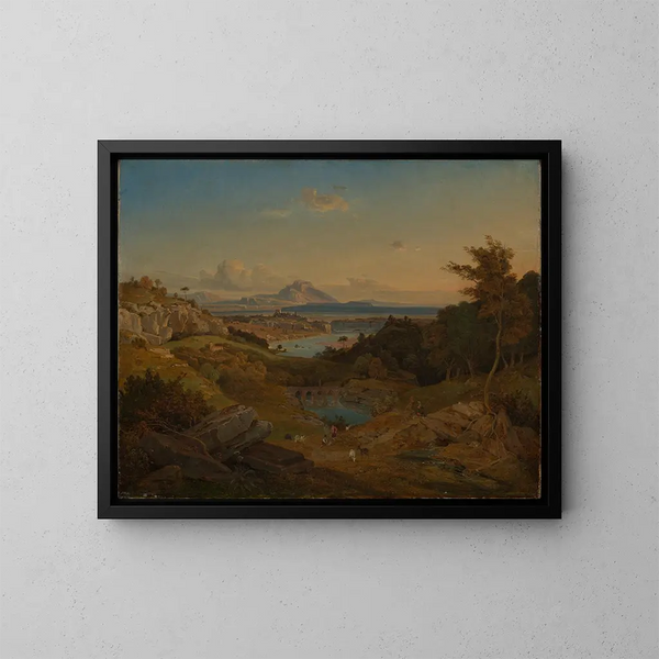 Landschap aan de Dalmatische kust - Leopold Rottmann — ingelijst kunstwerk aan de muur