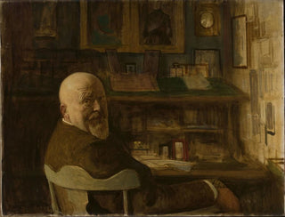 Leopold von Kalckreuth - Portrait of a man at the desk.webp