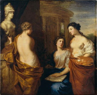 Les Arts autour du buste de la reine Kristina de Suède - David Klöcker Ehrenstrahl