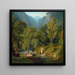 De zwemmers Herinnering aan de oevers van de rivier Anio in Tivoli - Théodore Caruelle d'Aligny — ingelijst kunstwerk aan de muur